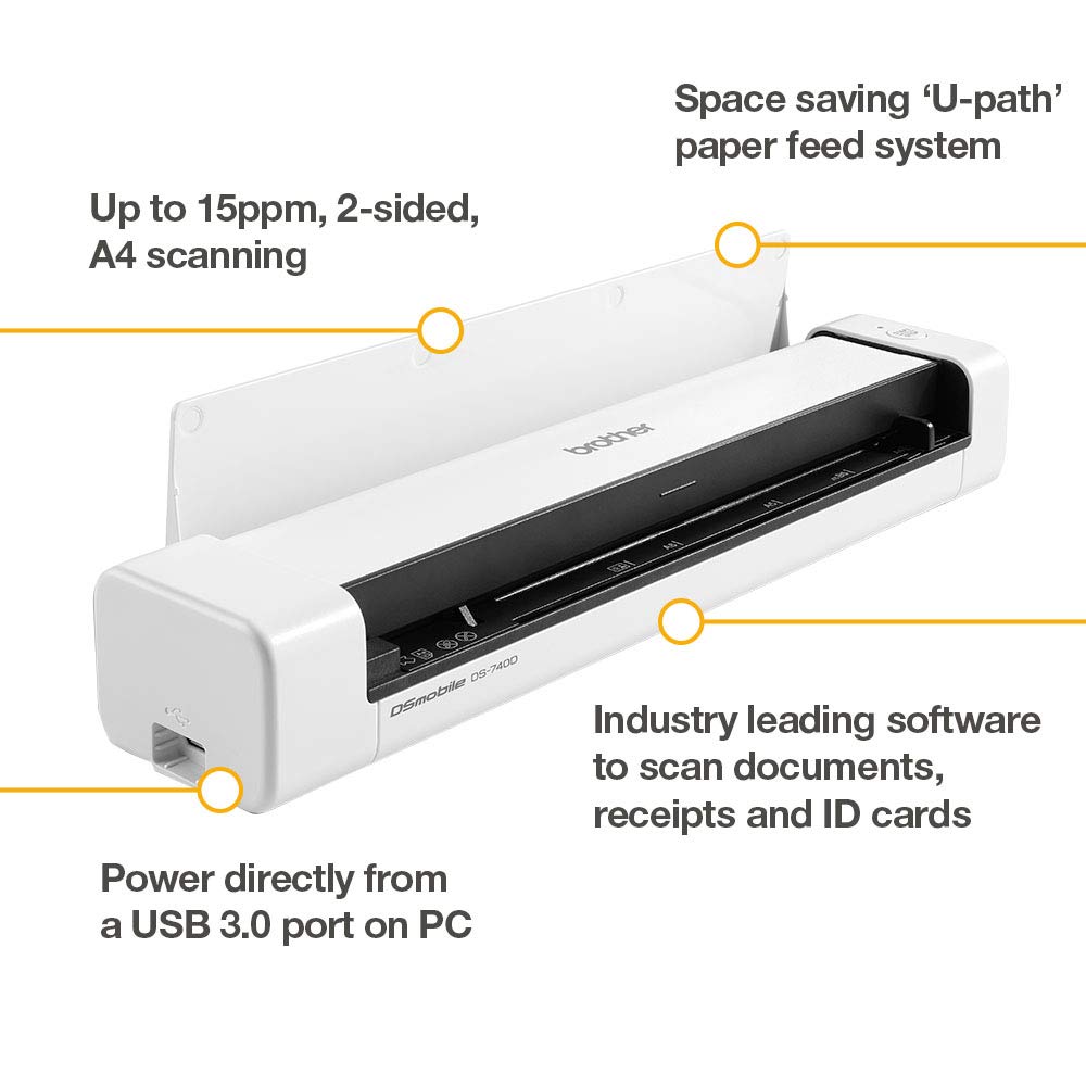 BROTHER Mobile Scanner DS-740D A4 duplex 15 ppm