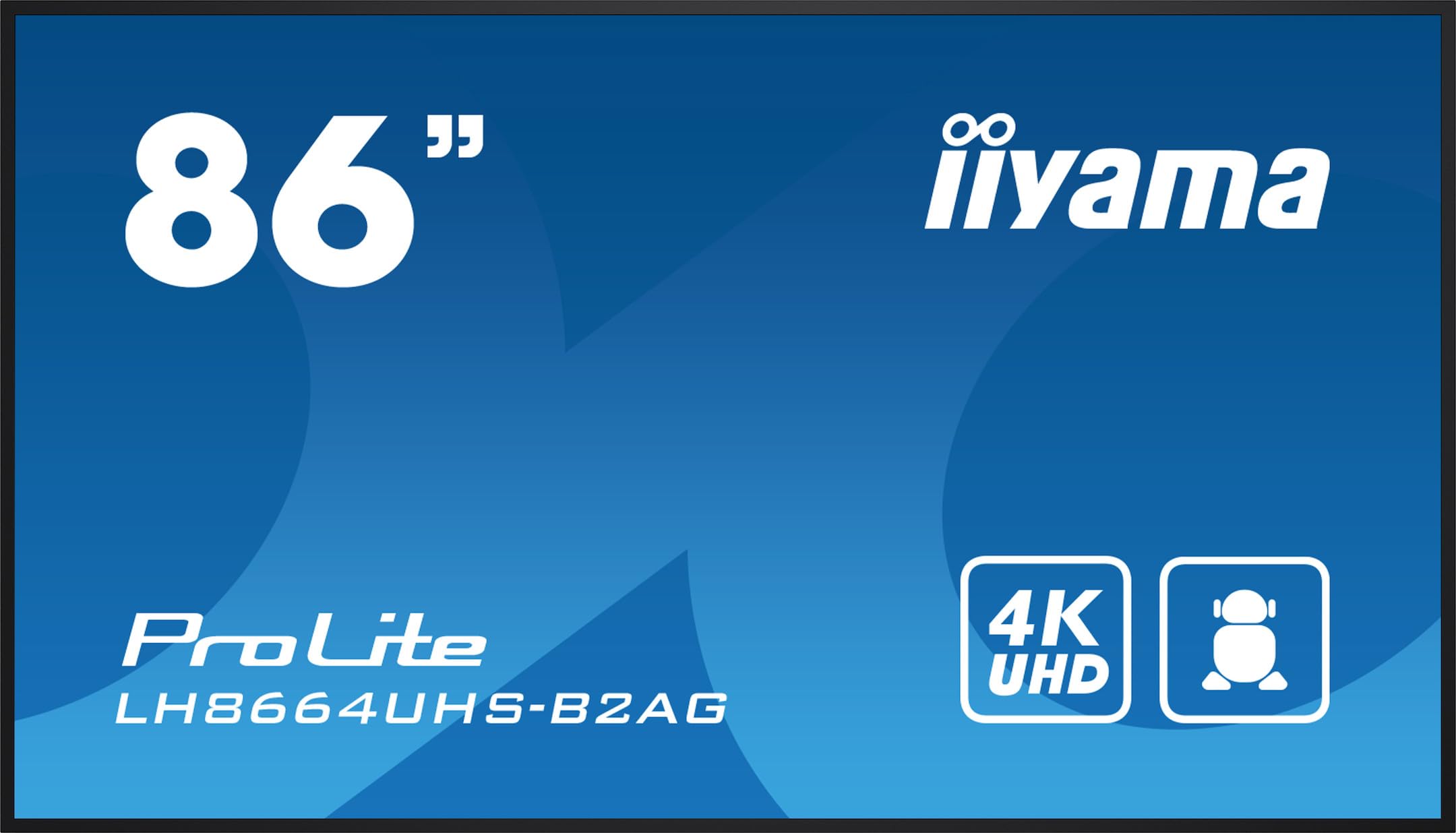 IIYAMA- Afficheur professionnel 86   LH8664UHS-B2AG