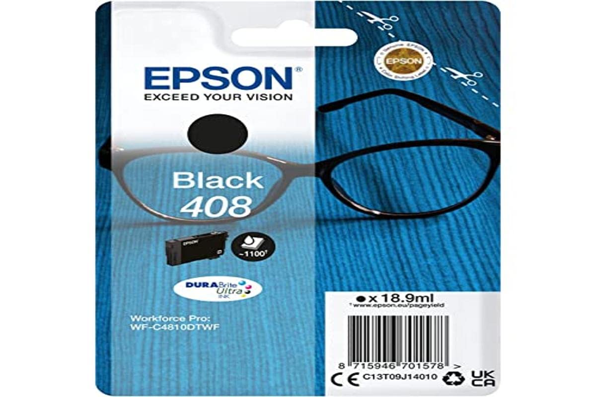 EPSON 4LB Singlepack Black 408 DURABrite Ultra Ink
