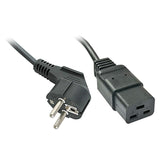 LINDY Schuko to IEC C19 Mains Cable 2m for IEC cold device connections up to 16A