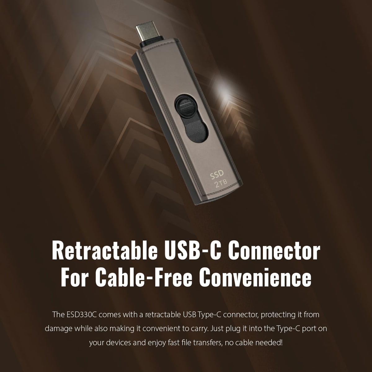TRANSCEND ESD330C 1To External SSD USB 10Gbps Type-C