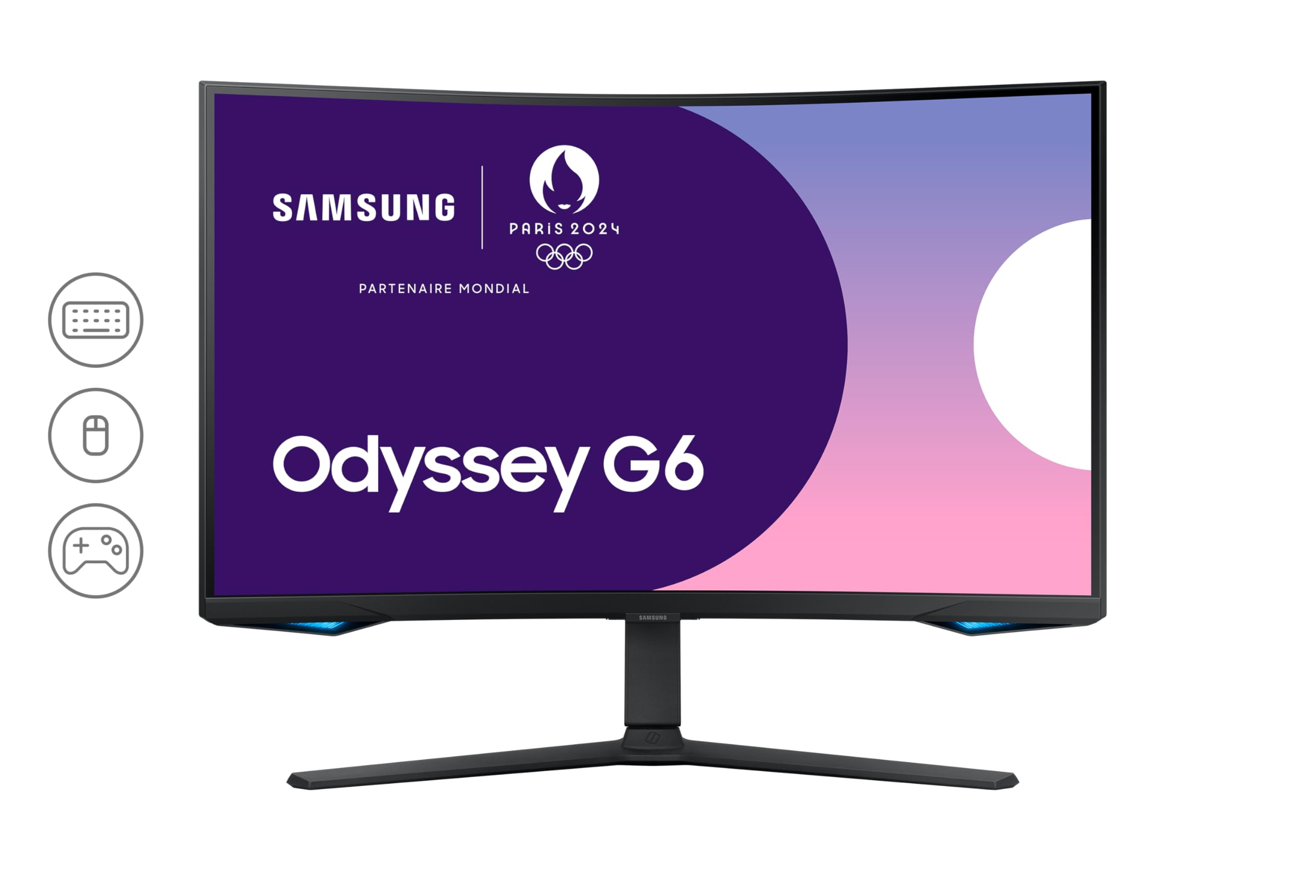SAMSUNG Odyssey G6 G65B Smart Gaming  incurvé 27 '' 2560 x 1440 QHD@ 240 Hz - VA - 350 cd/m² - 2500:1 - HDR600 - 1 ms - 2xHDMI , DP