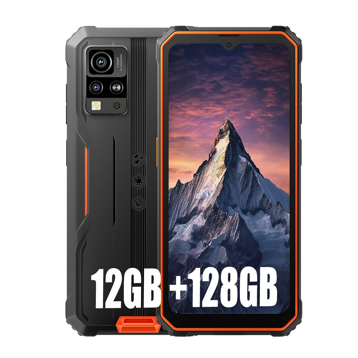 Blackview BV4800 Pro (Double Sim - 6.56'' - 128 Go, 4 Go RAM) Orange