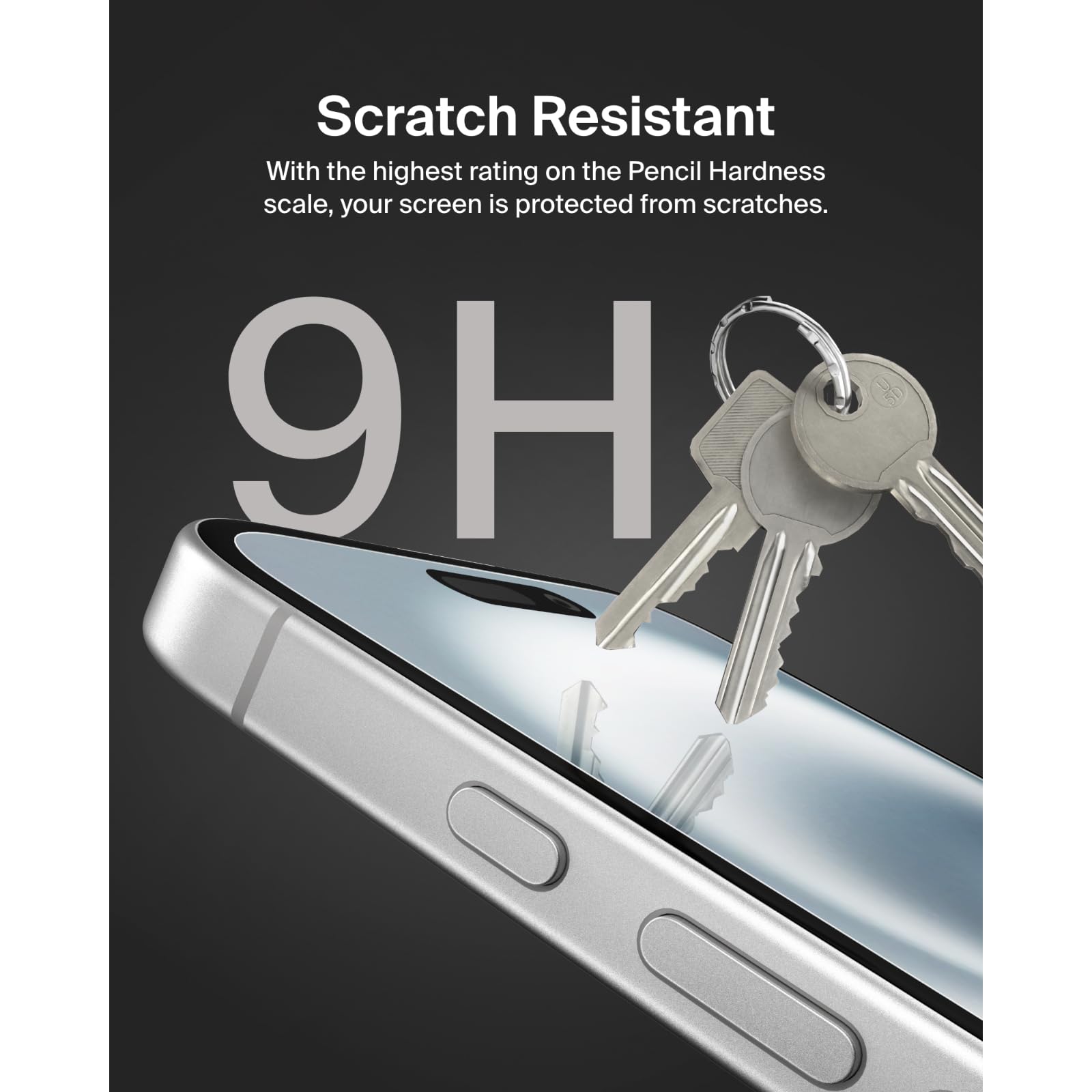 BELKIN ScreenForce Pro Tempered Glass AM Screen Protector - iPhone 16/15/14 Pro