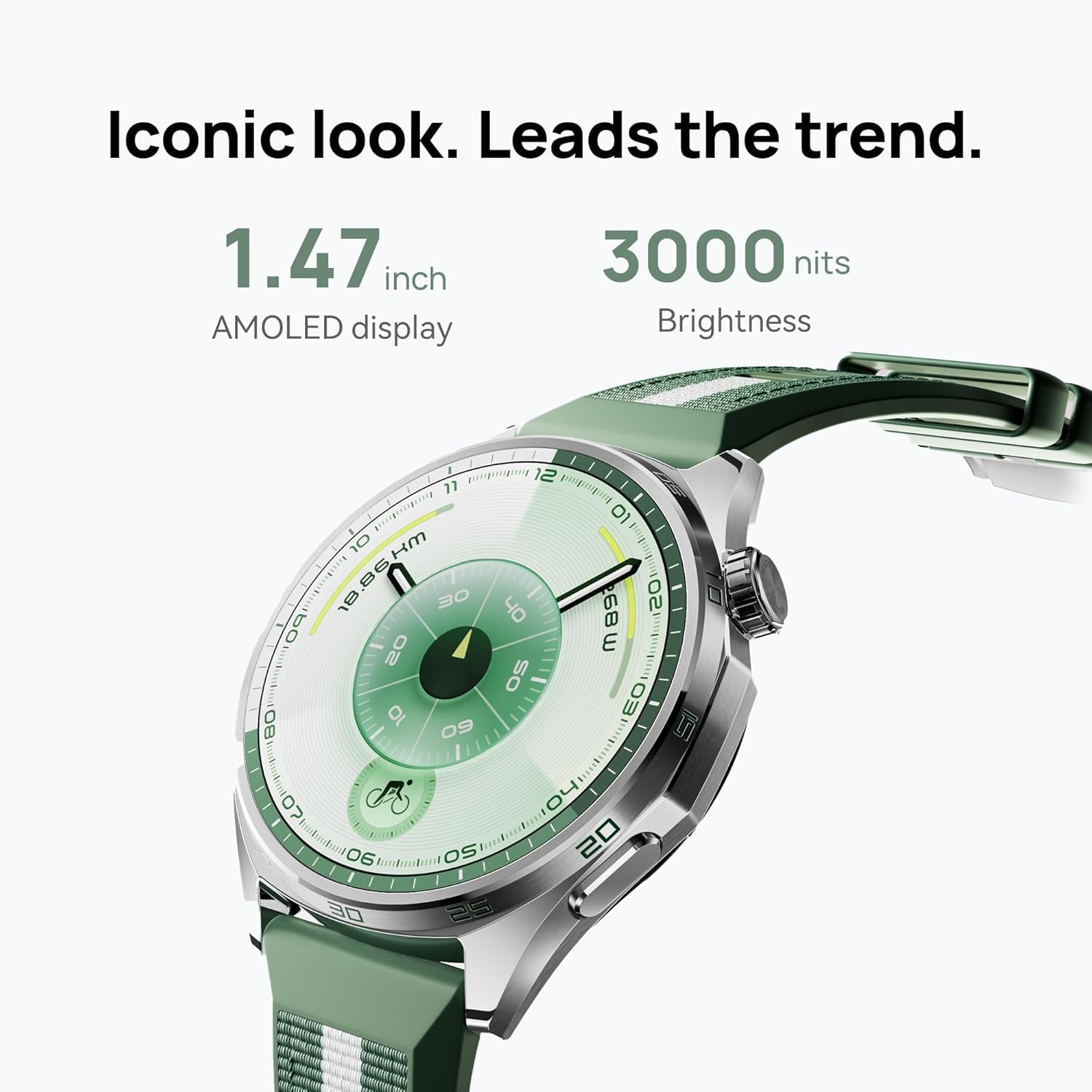 "Huawei WATCH GT6 3,73 cm (1.47"") AMOLED 46 mm Numérique 466 x 466 pixels Écran tactile Noir GPS (satellite)"