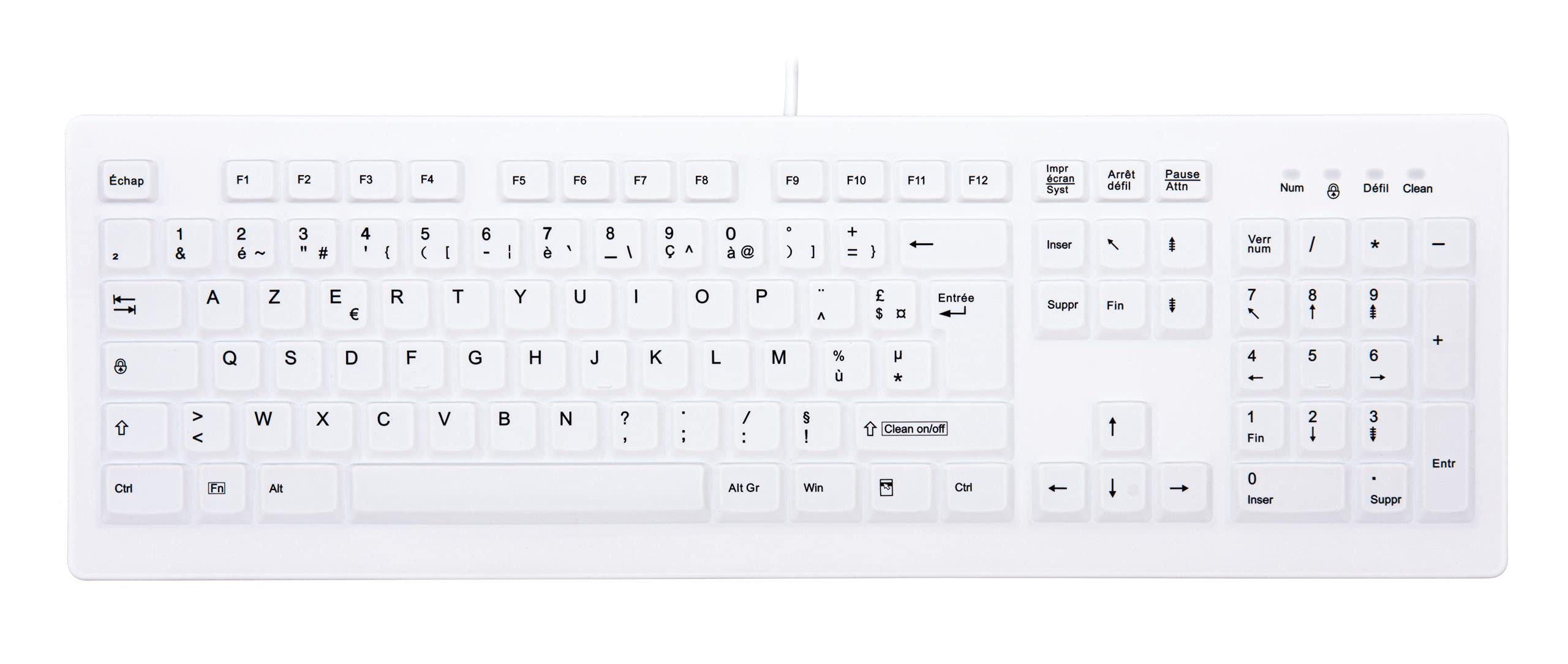 CONTOUR ACTIVE KEY Clavier filaire AK-C8100 FR blanc IP68