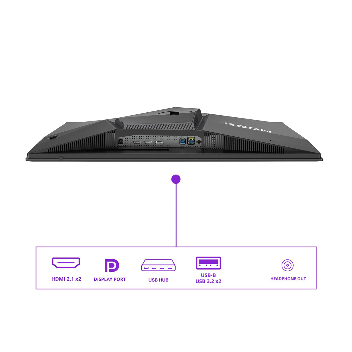 AOC AG276QKD2 26.5p 2560x1440 QD OLED Flat H/A 130MM QD Oled 500Hz USB HUB DP HDMI 1000cd/m2