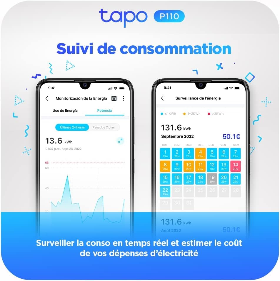 TP-LINK TAPO P110 Mini Smart Wi-Fi Socket Energy Monitoring Replace the EOL model HS110