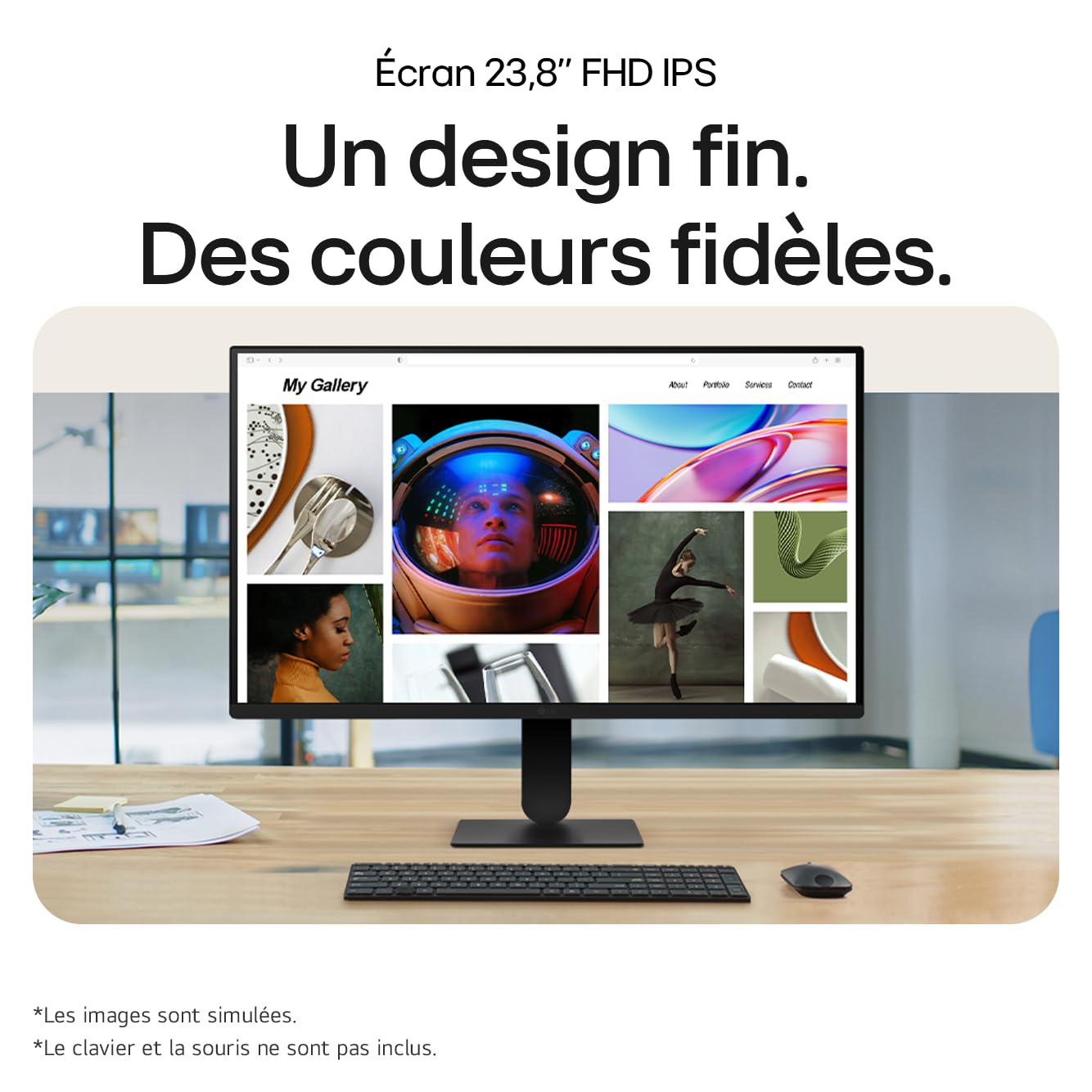LG 24U411A-B.AEUQ Ecran LED 24p Full HD 1920x1080 16:9 IPS 120Hz 5ms HDMI noir inclinable
