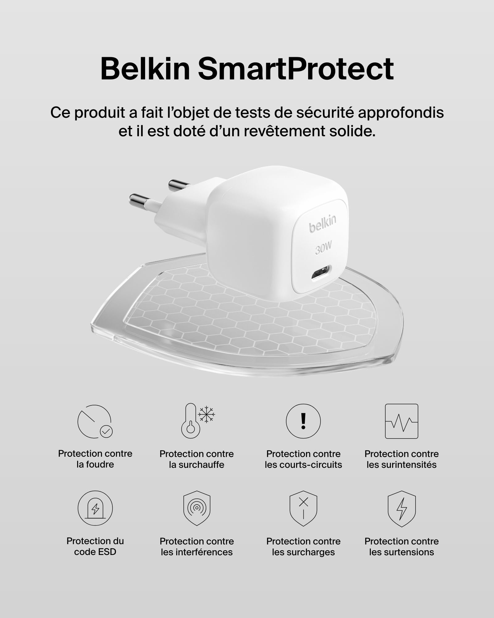 BELKIN 30W USB PD Wall Charger with PPS WHT