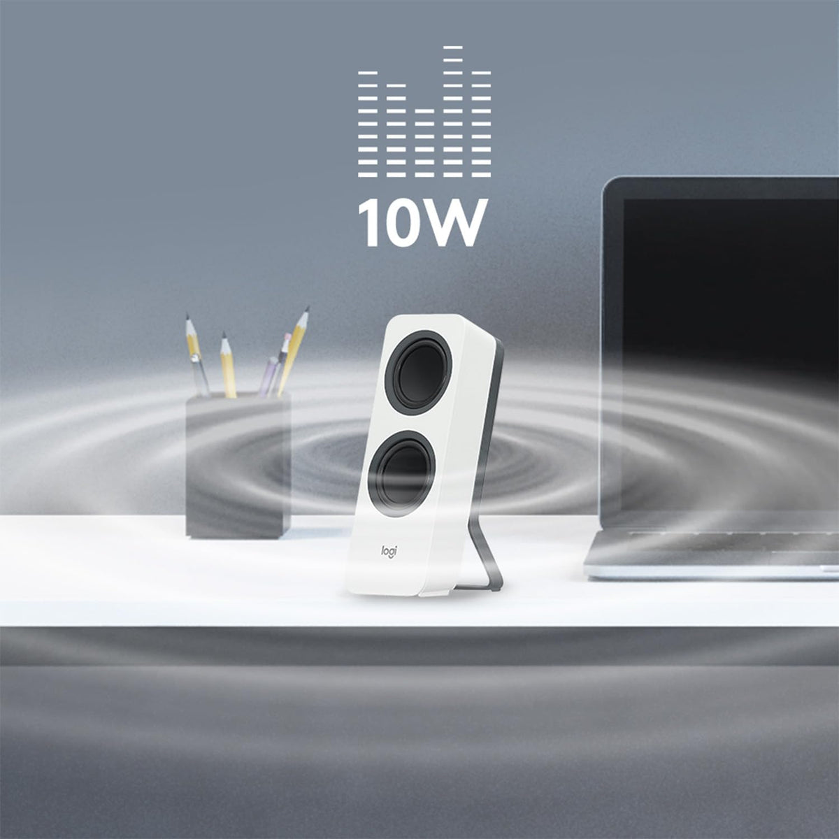 LOGITECH Z207 Speakers for PC 2.0-channel wireless Bluetooth 5 Watt Total white