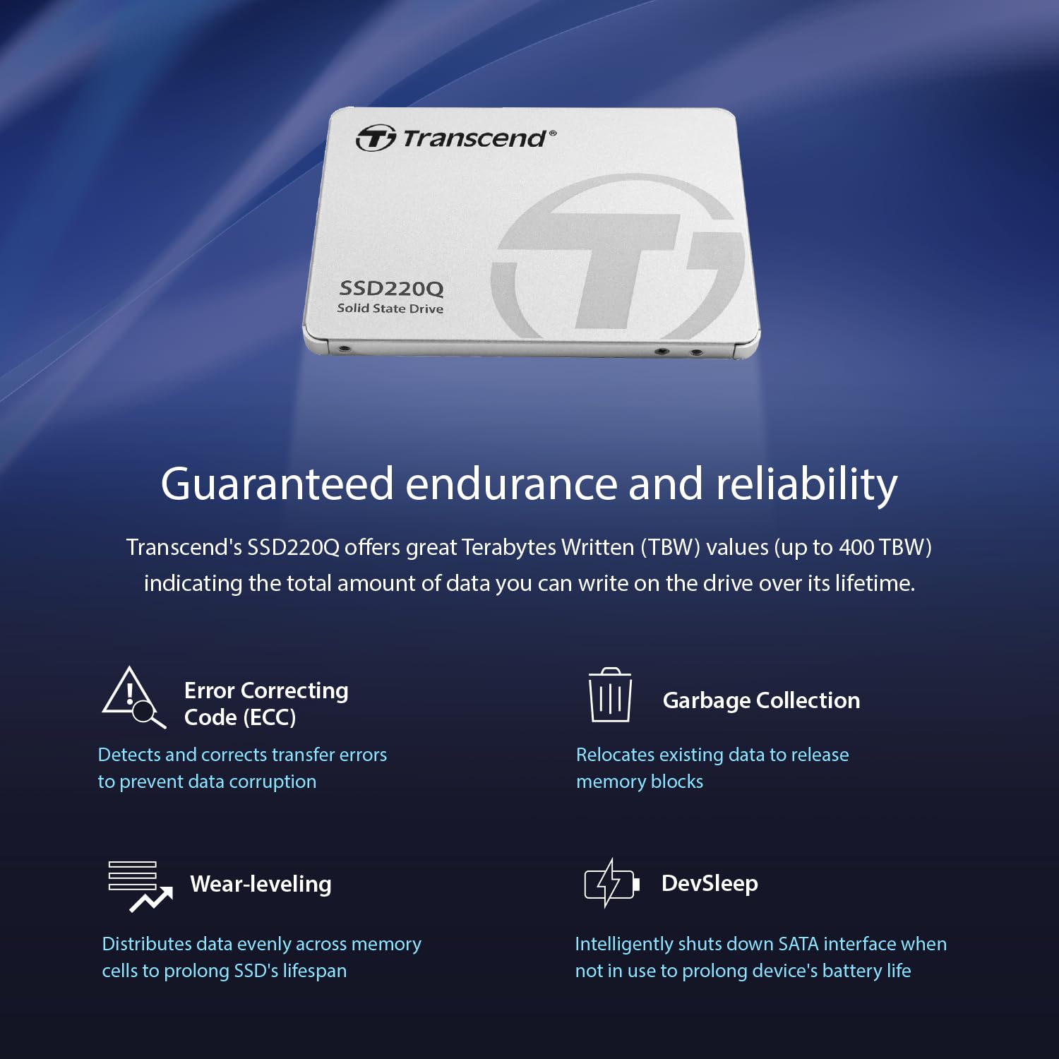 TRANSCEND SSD220Q 2To SATA3 2.5p SSD QLC