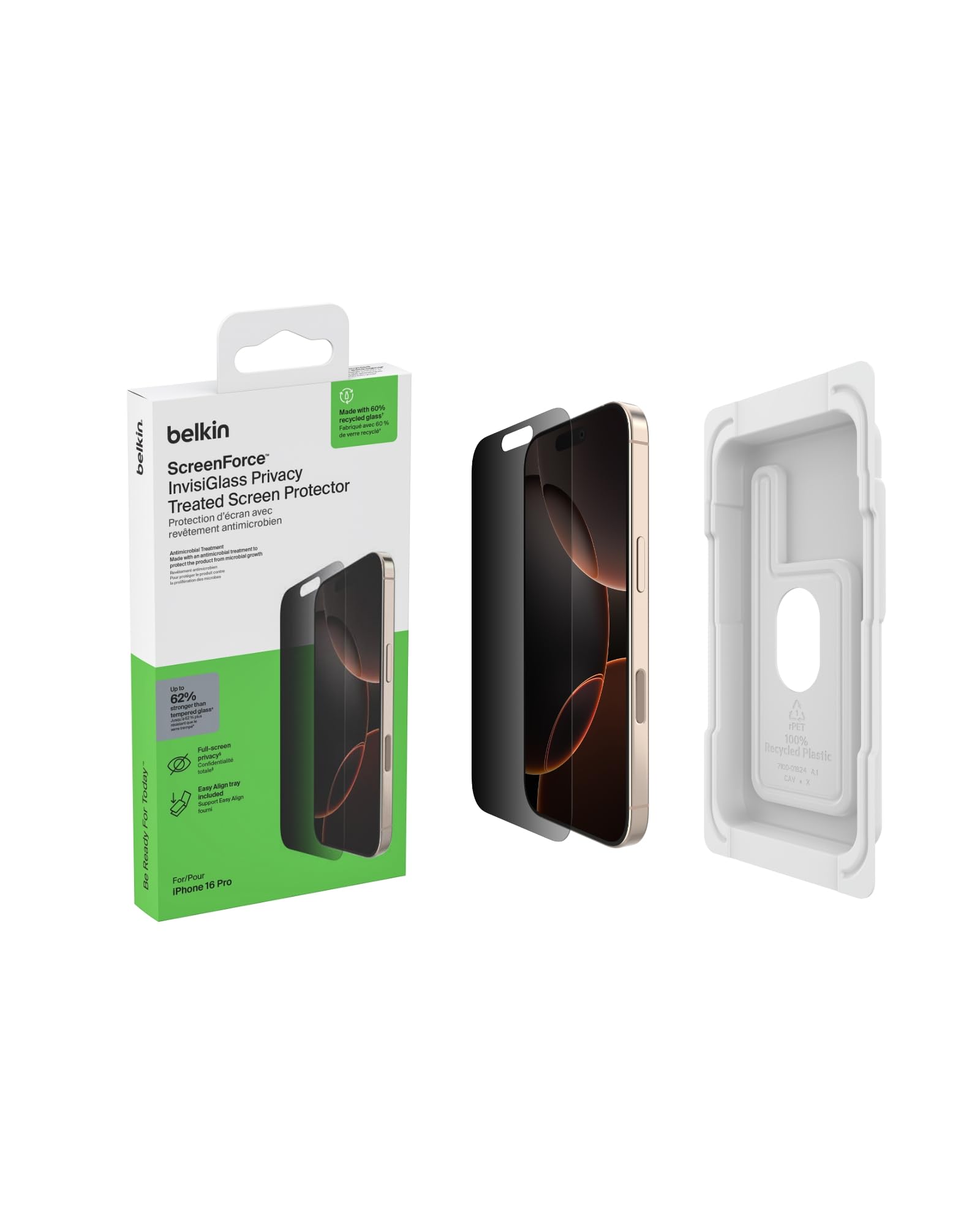 BELKIN ScreenForce Pro Invisiglass Privacy AM Screen Protector - iPhone 16 Pro