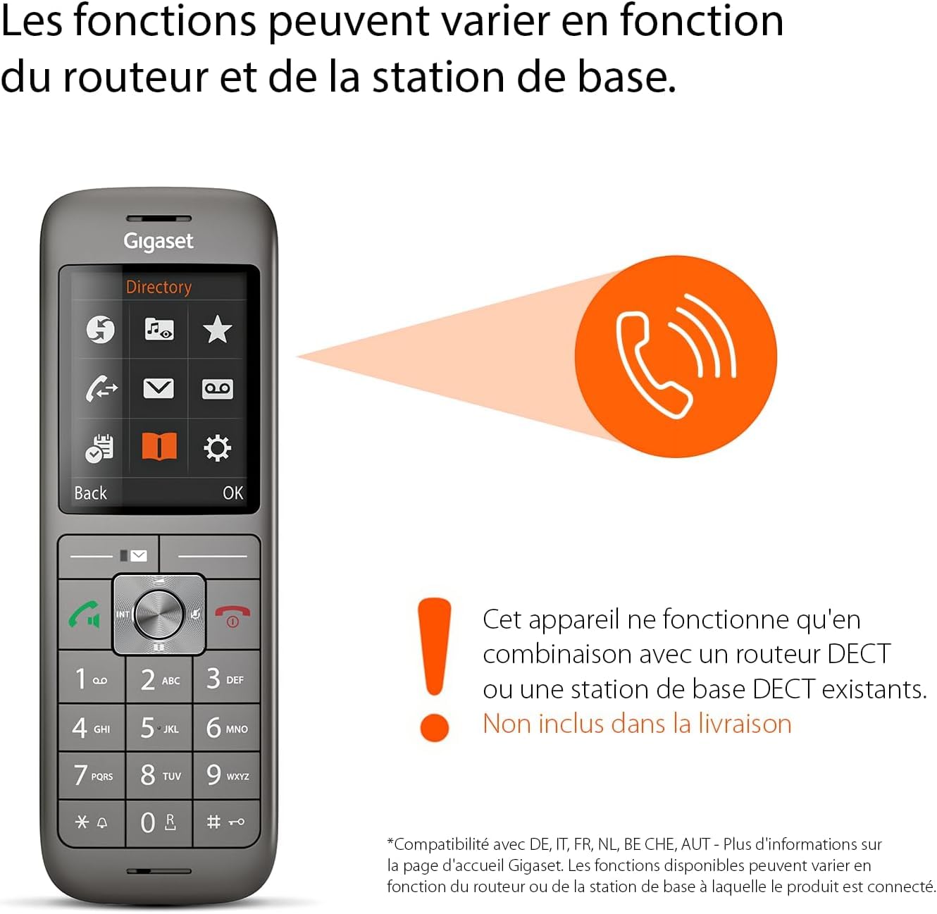 Gigaset CL660HX Téléphone sans fil DECT - combiné supplém.