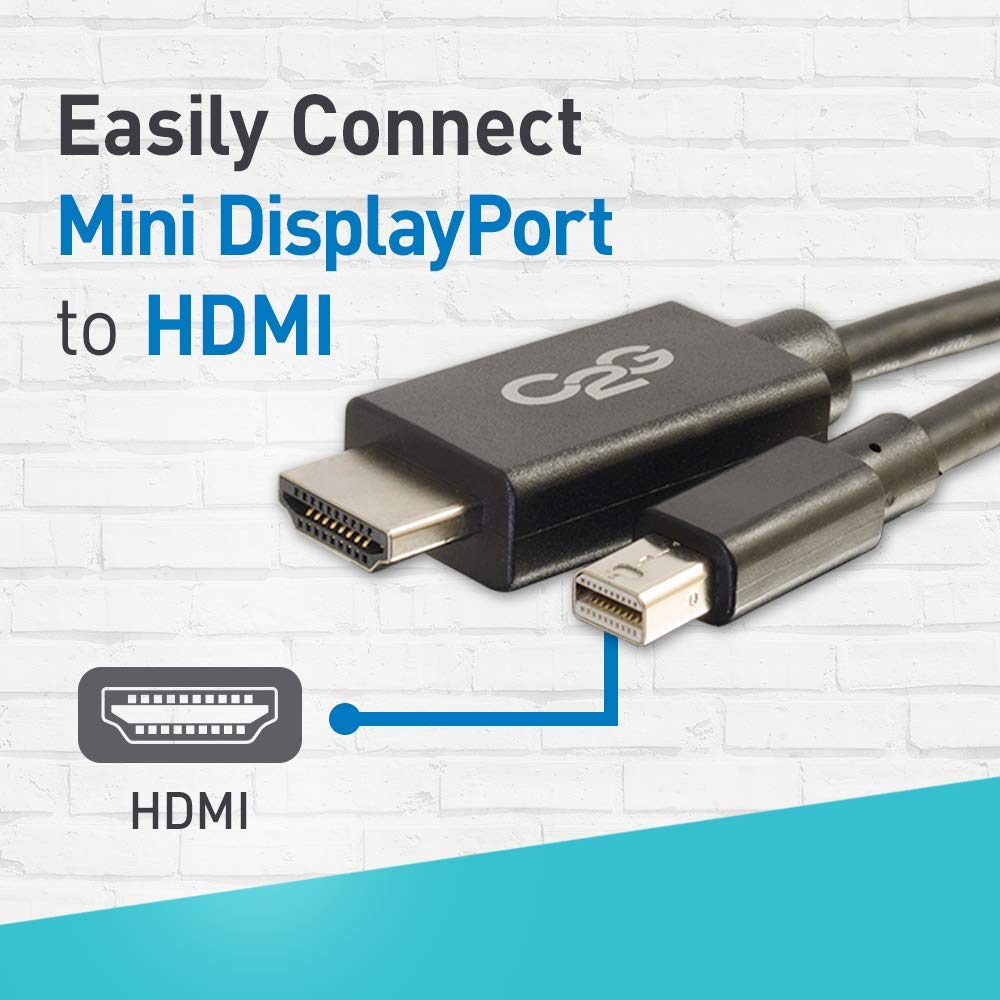 6ft C2G MiniDP M to HDMI M BLK
