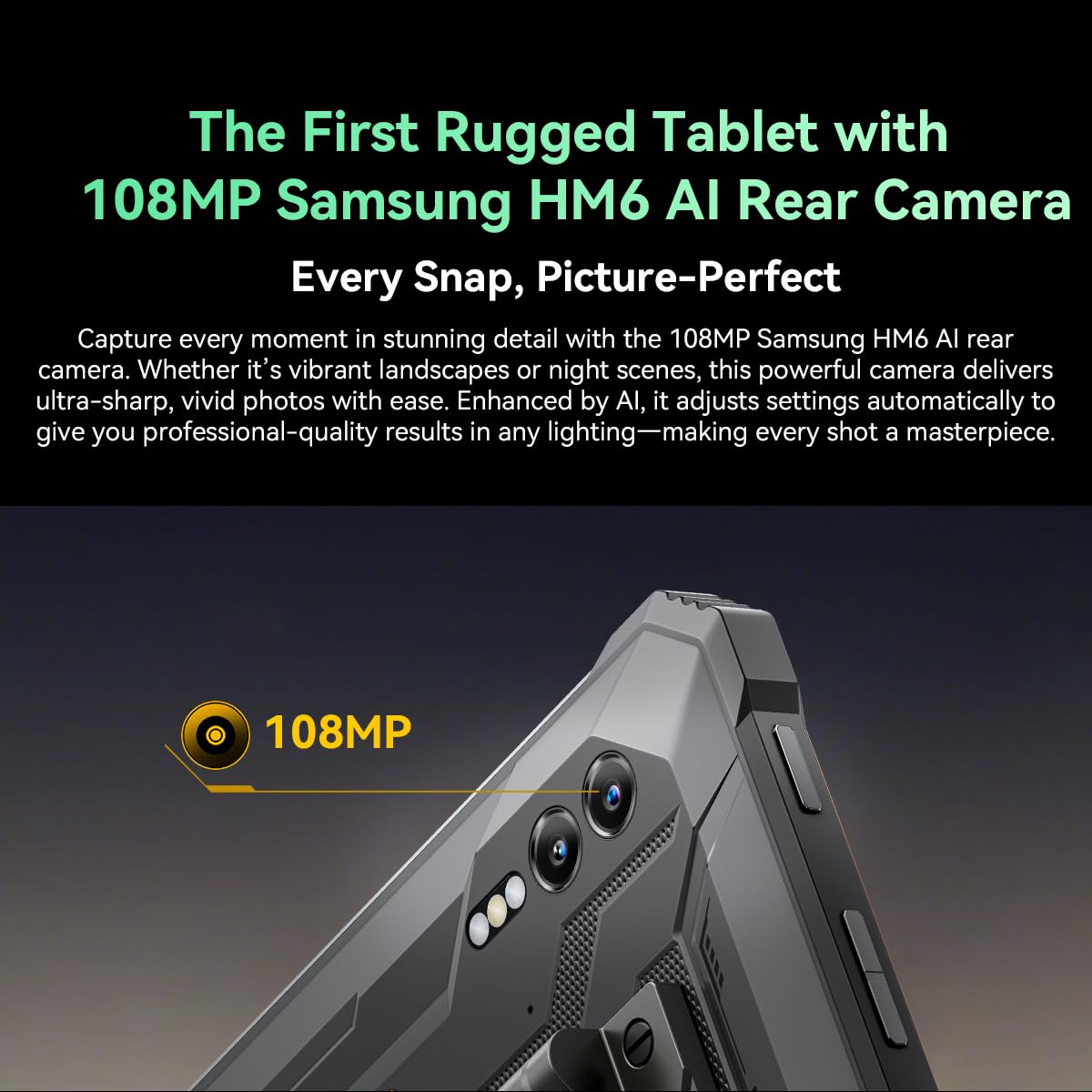 Blackview Active 10 Pro (Tablette Robuste 5G - Ecran 10.95''  - 256 Go, 12 Go RAM - 30 000 mAh) Orange