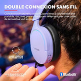 TRUST Casque gaming sans fil FAYZO DUAL Wireless - Purple