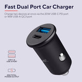 TRUST Chargeur voiture MAXO 38W 1x USB-A & 1x USB-C
