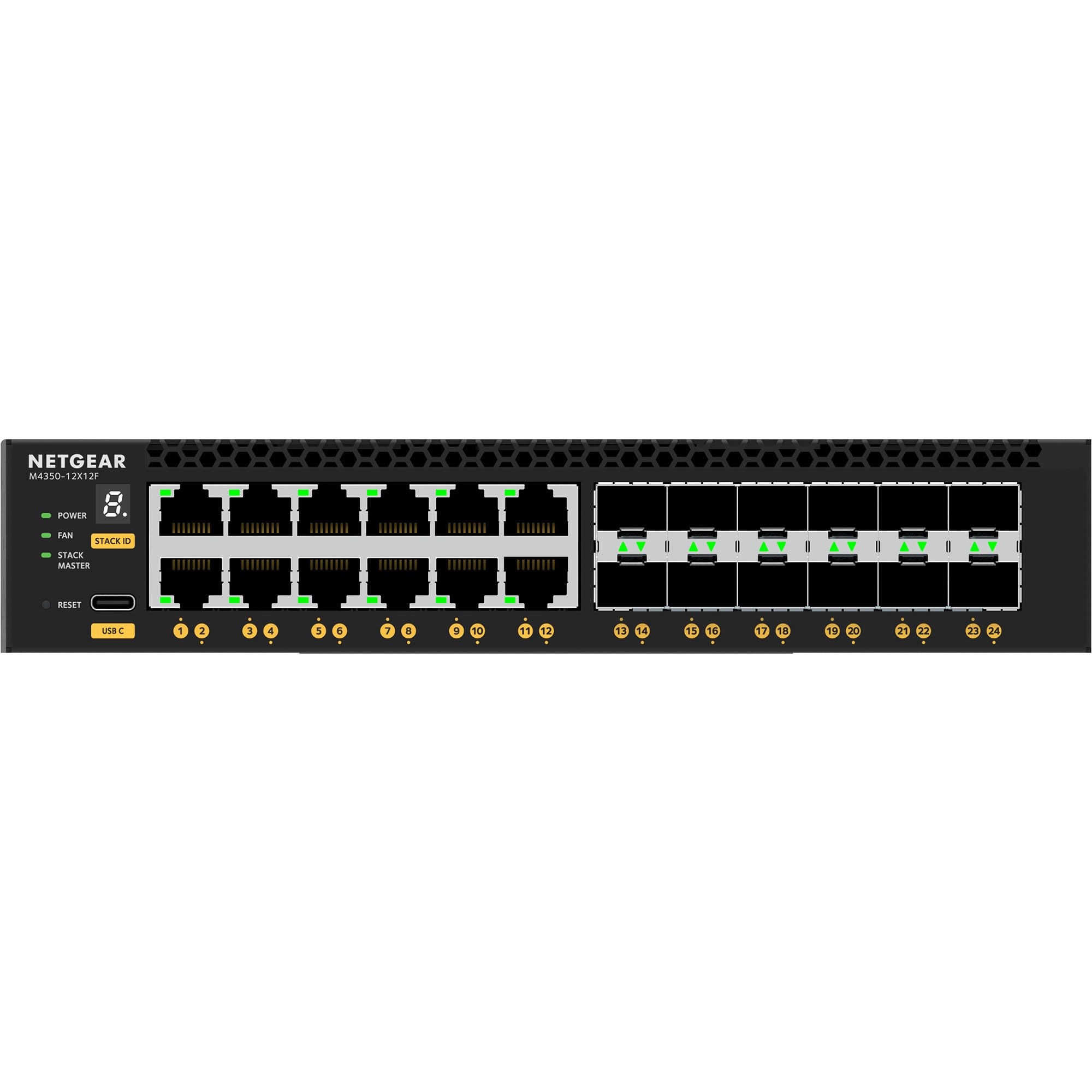 NETGEAR 24PT M4350-12X12F Managed Switch