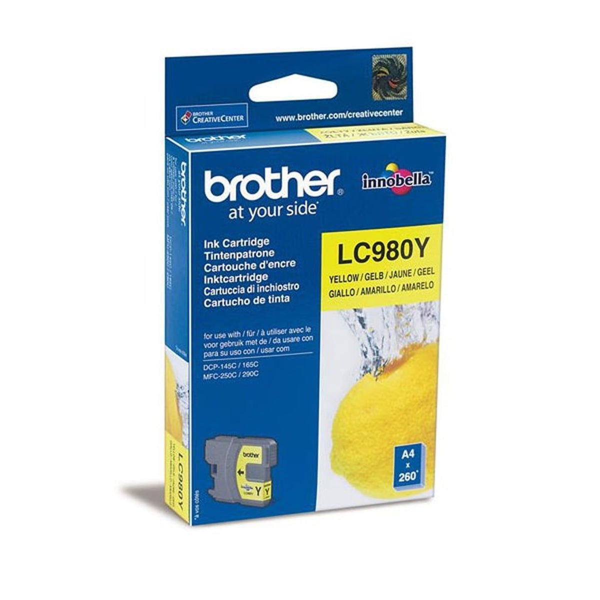 BROTHER CARTOUCHE ENCRE JAUNE (300 PAGES) POUR DCP145C-165C, MFC250C-290C