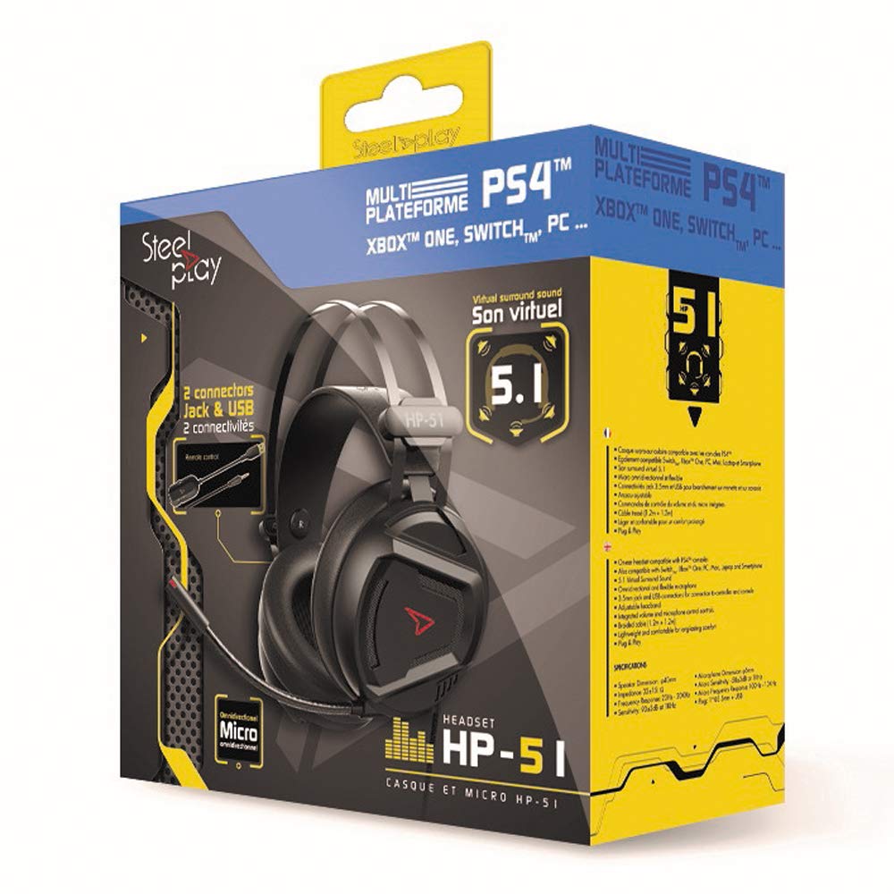 LEXIP X STEELPLAY Casque Filaire Son 5.1 HP51 Noir MULTI