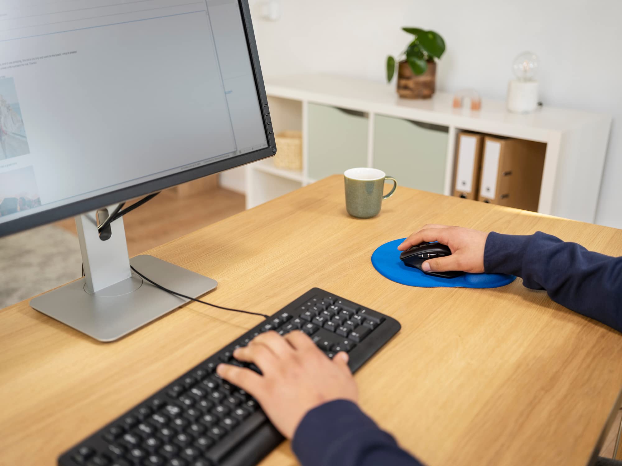 TRUST Tapis de souris ergonomique BIGFOOT - bleu