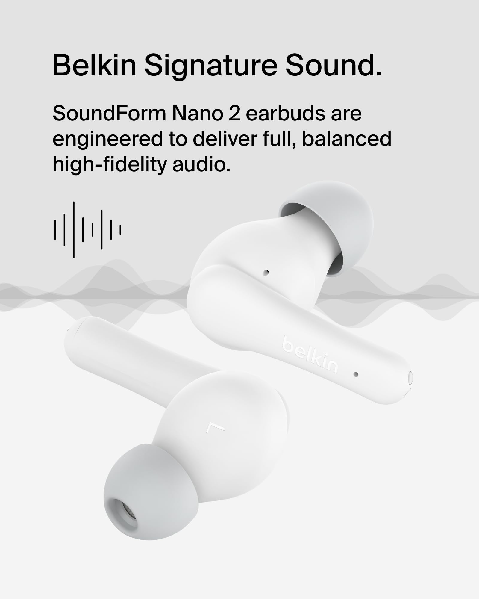 BELKIN SOUNDFORM NANO2 True Wireless Earbuds White