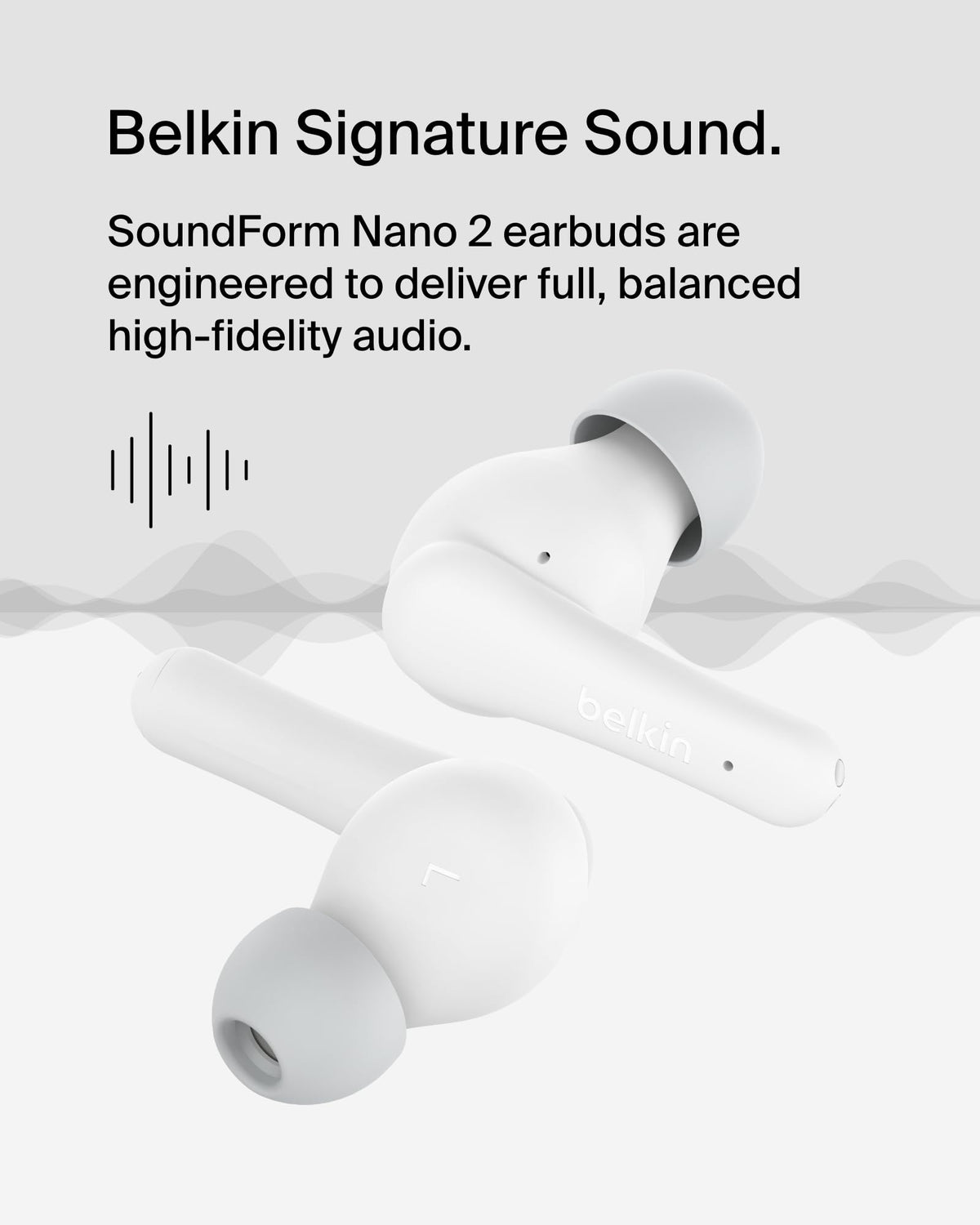 BELKIN SOUNDFORM NANO2 True Wireless Earbuds White