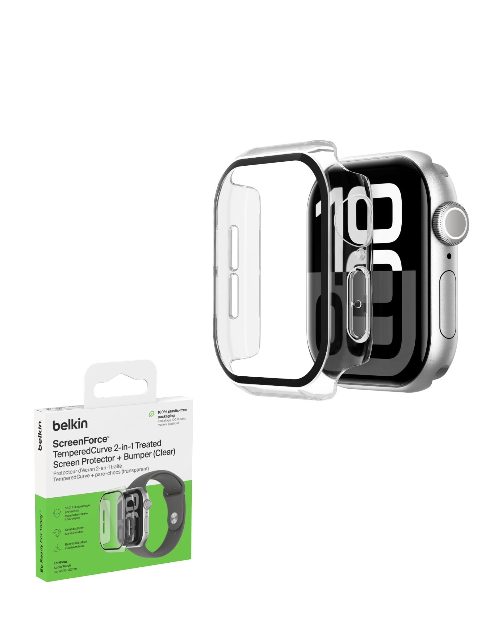 BELKIN TemperedCurve Bumper Screen Protection - Series 10 - CL 42mm