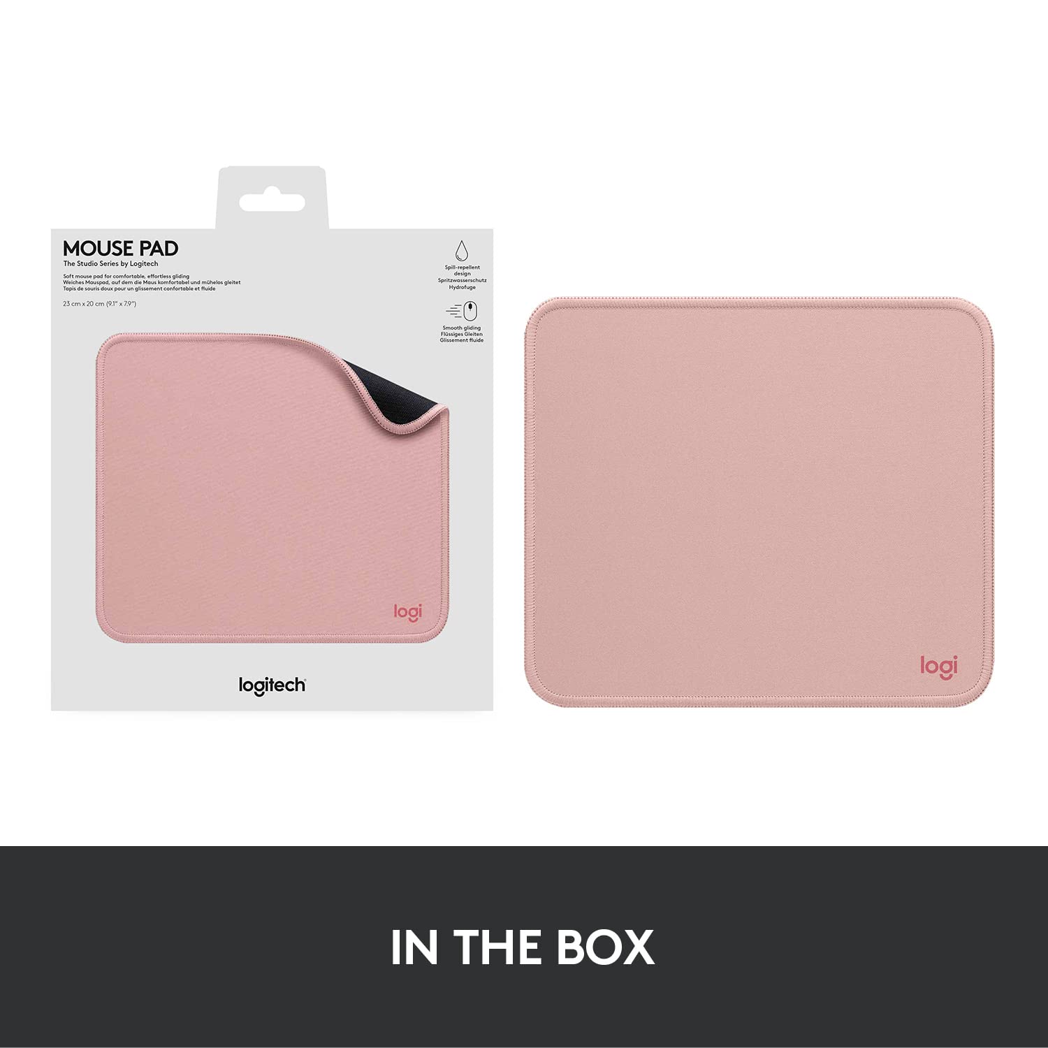 LOGITECH Desk Mat Studio Series Mouse pad dark rose