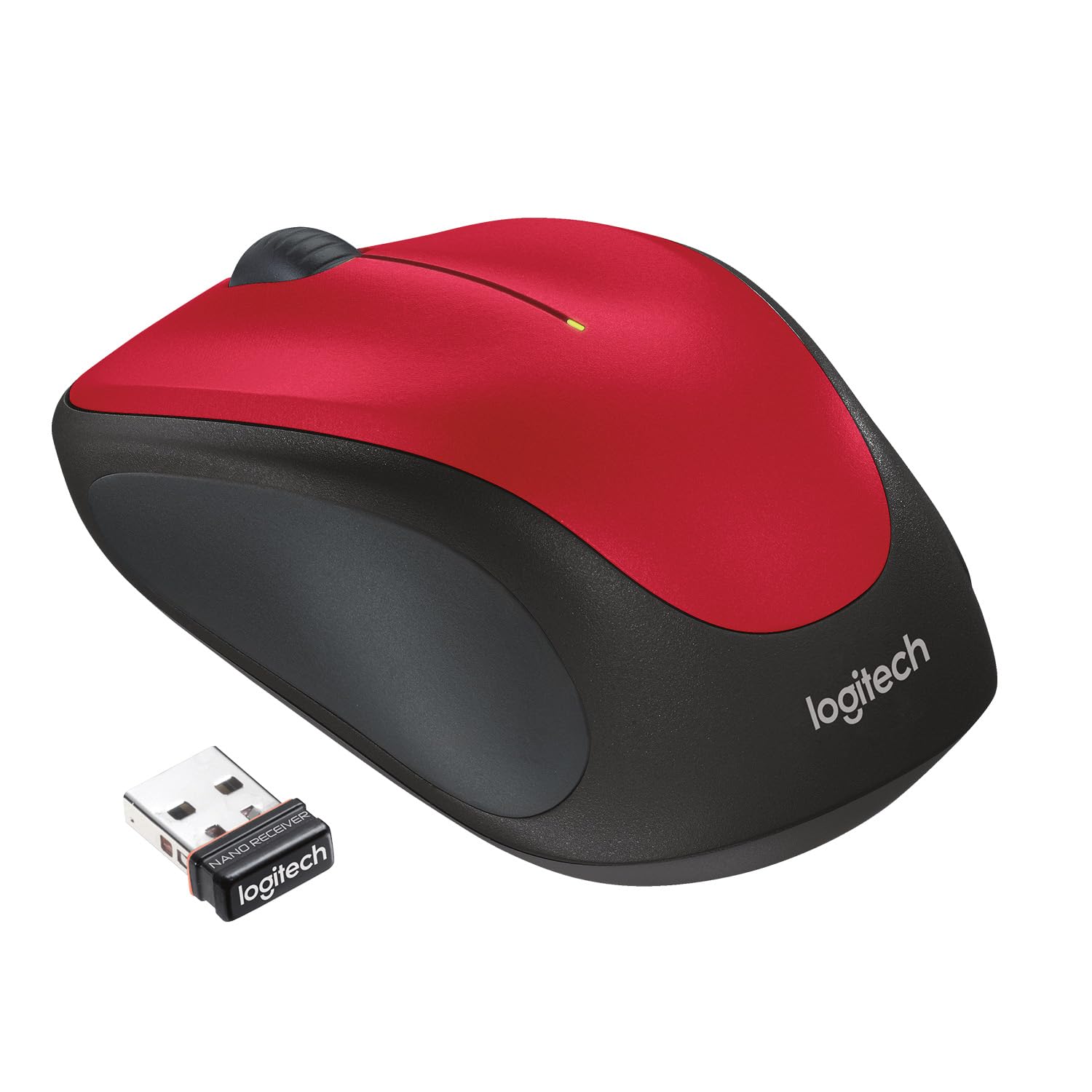 LOGITECH M235 Mouse optical wireless 2.4 GHz USB wireless receiver red