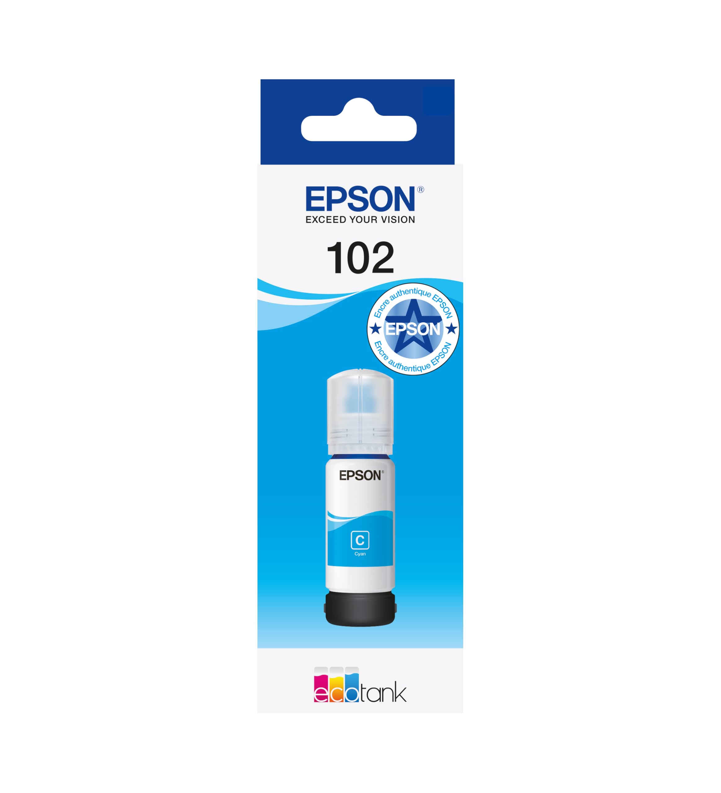 EPSON 1LB 102 EcoTank Cyan ink bottle