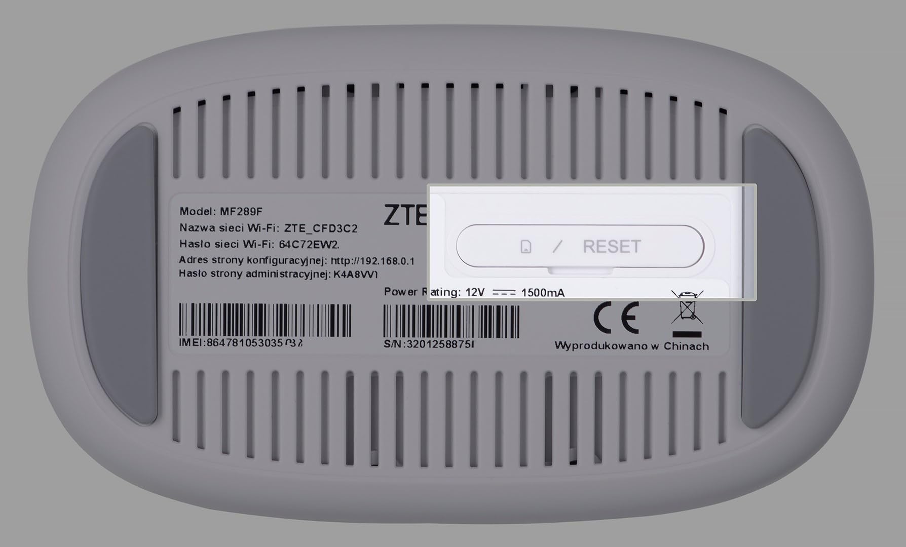 ZTE MF289F Router LTE Cat20 1xWAN/LAN 1xLAN 1xRJ11 1xSIM