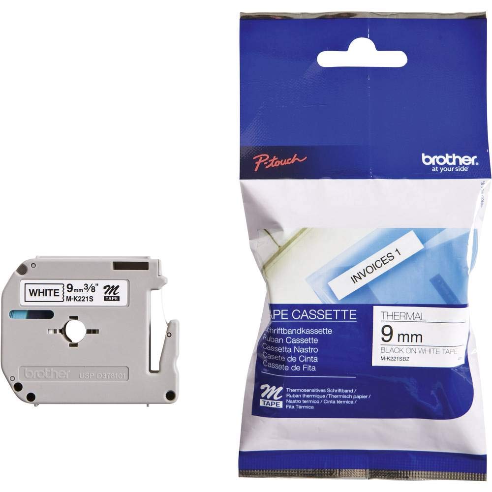 BROTHER MK221S tape cassette white black 4mx9mm none laminate for P-touch 55 60 65 75 80 85 110 BB4