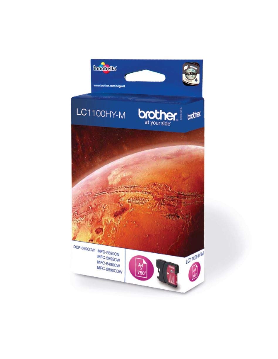 BROTHER LC-1100 cartouche d encre magenta haute capacité 16ml 750 pages pack de 1
