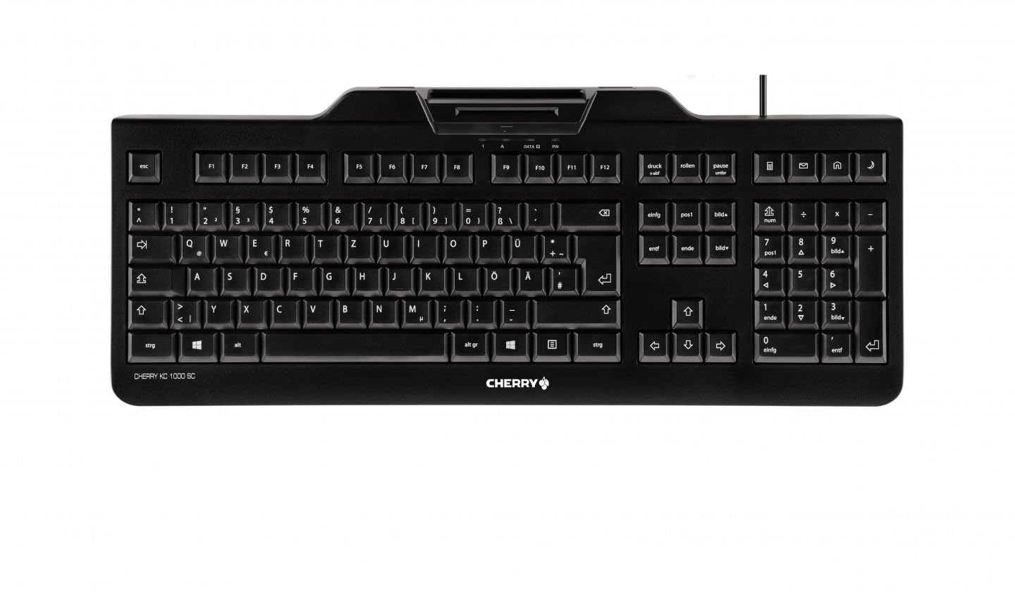 CHERRY Clavier (+cart puces) KC-1000 SC USB noir (FR)