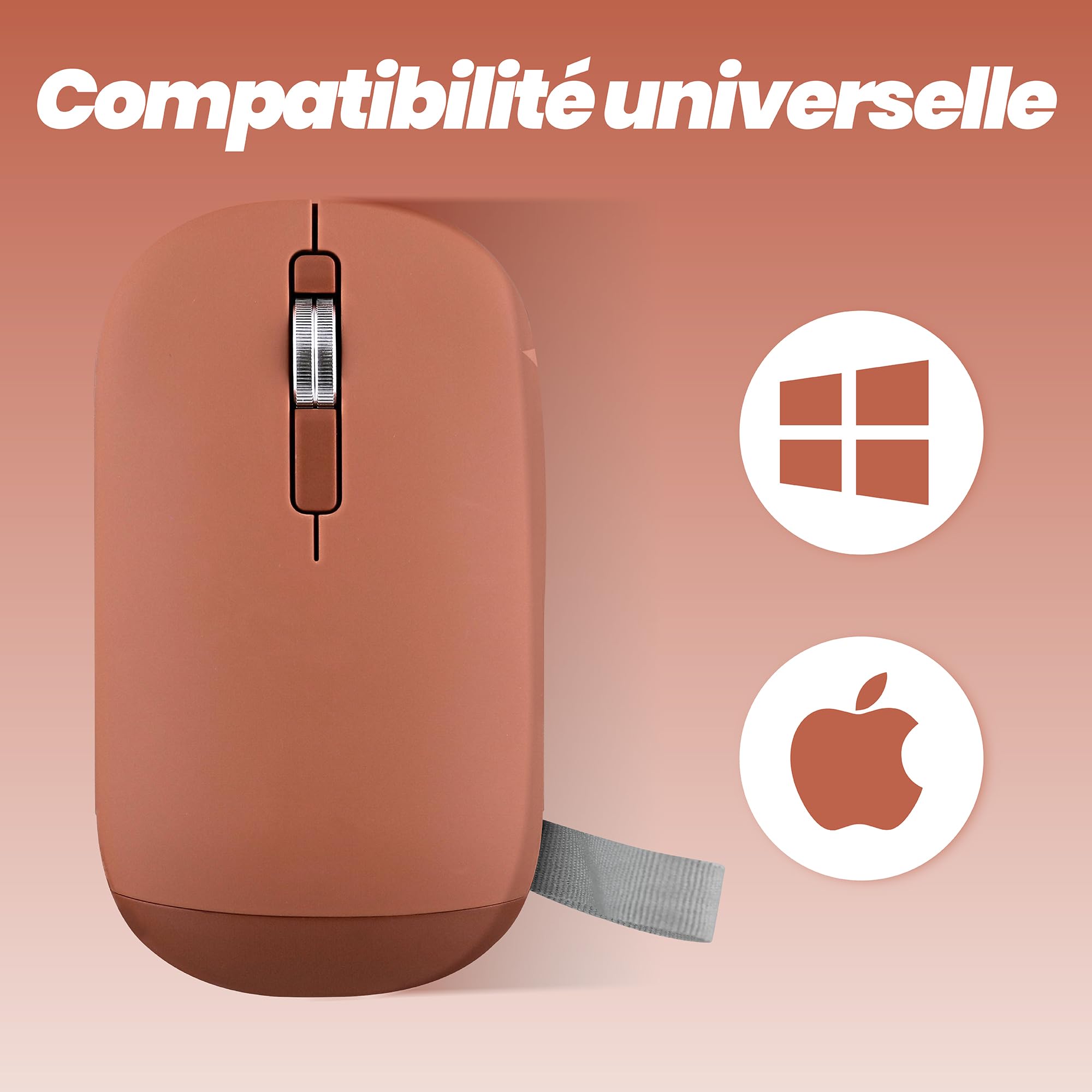 TNB COLOR - Souris sans fil double mode de connexion - rouge