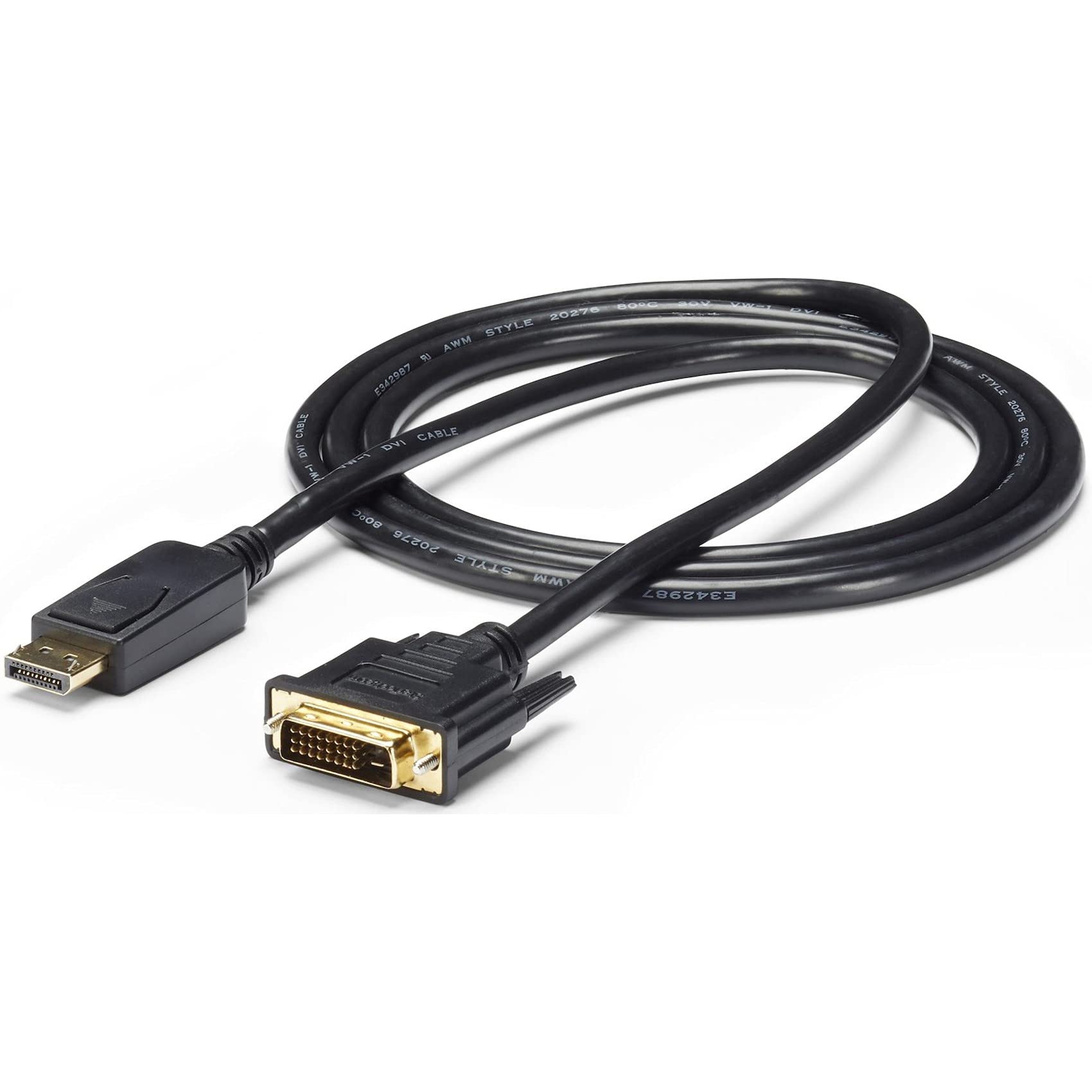 6 ft DisplayPort to DVI Cable - M/M