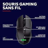 TRUST Souris gaming sans fil FELOX rétroéclairée - Noire