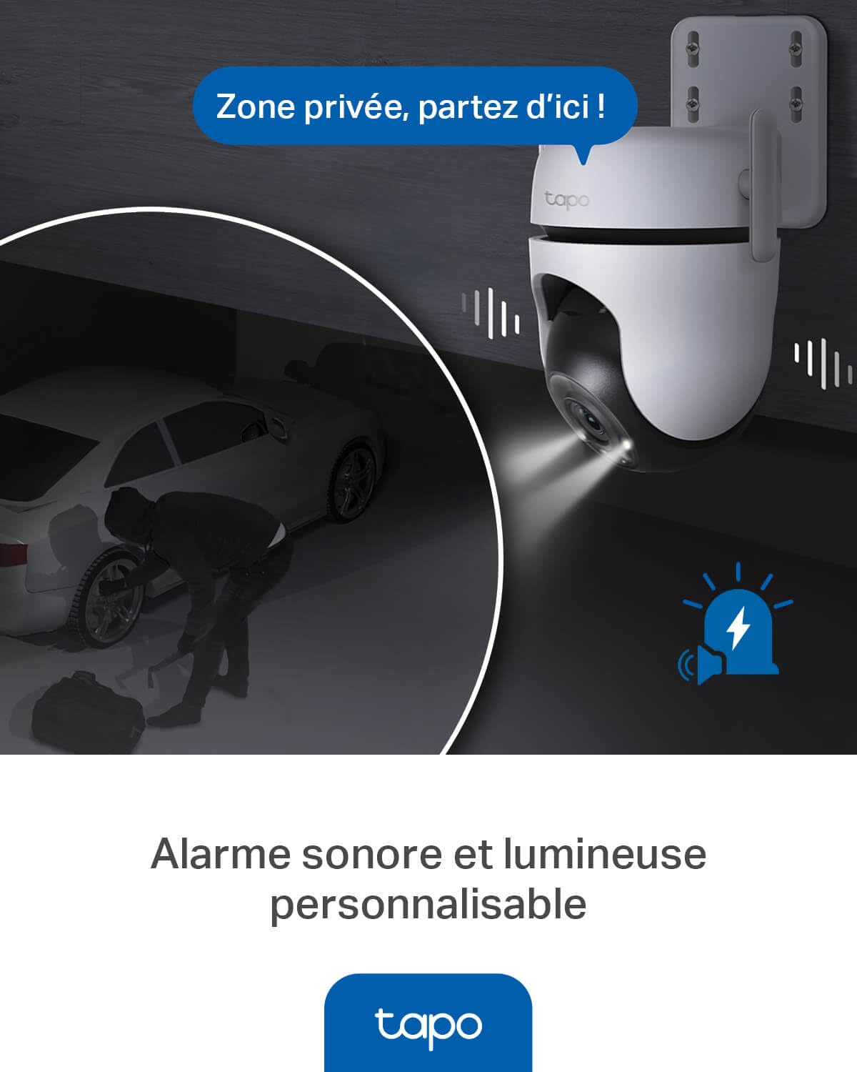 TP-LINK Outdoor Pan/Tilt Security Wi-Fi Camera 2K QHD 2560x1440 2.4GHz 2T2R 2x External Antennas 1x Ethernet Port