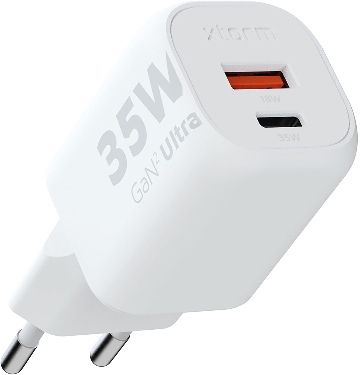 XTORM Chargeur mural écologique XEC035 35 W 2 ports USB-A USB-C PD certifié GRS