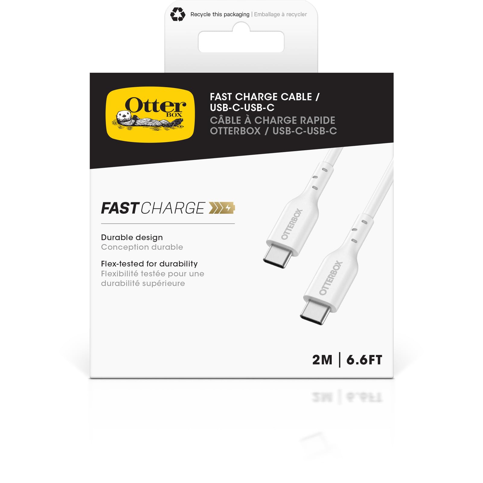OtterBoxStandardCableUSBCC2MUSBPDWHT