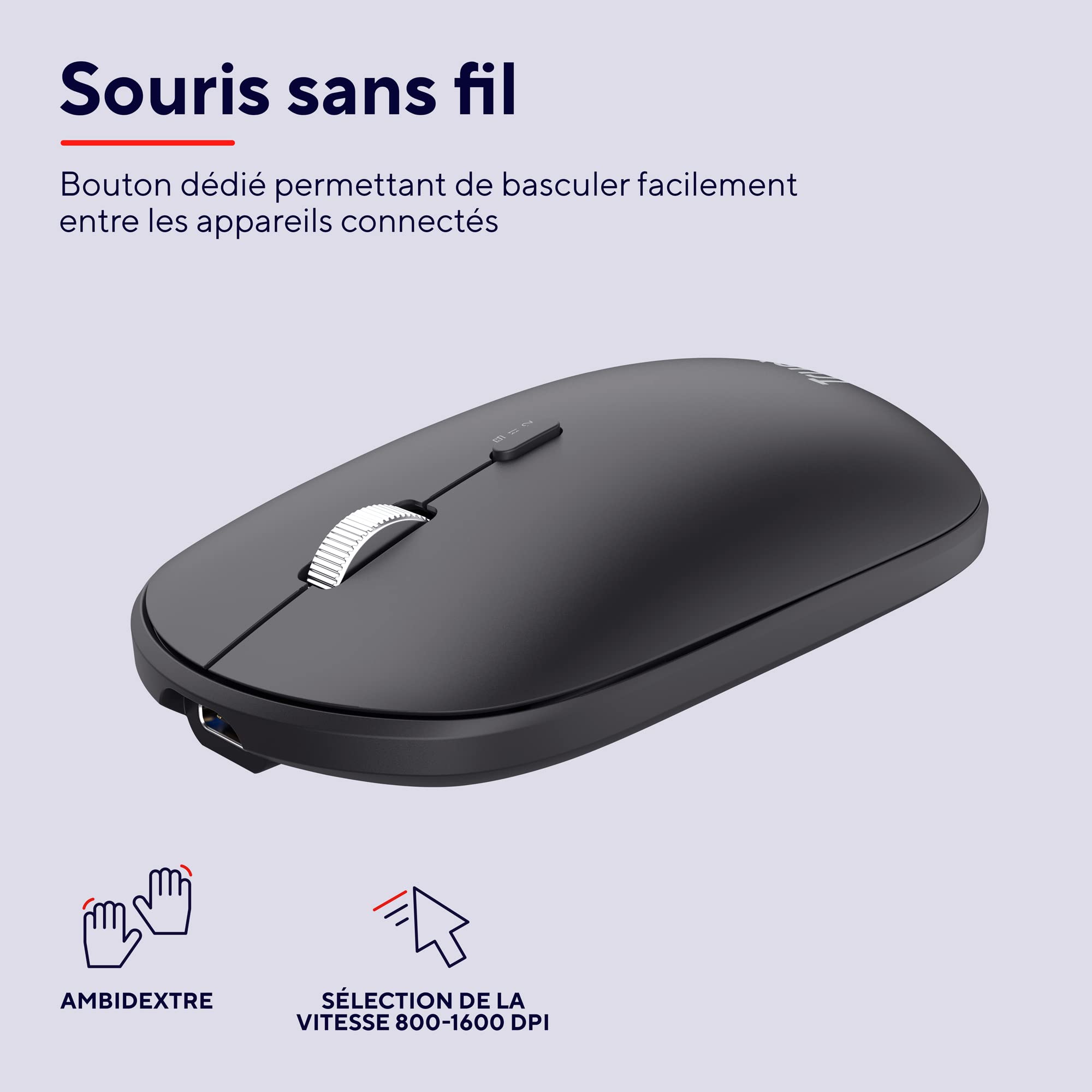 TRUST Pack clavier & souris sans fil LYRA Bluetooth - noir (FR)
