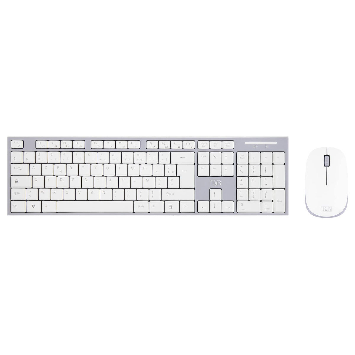 TNB CLASSY Wireless Keyboard/Mouse Combo Azerty High-End Finishes Compact Keyboard With Flat Comfortable And Silent Keys