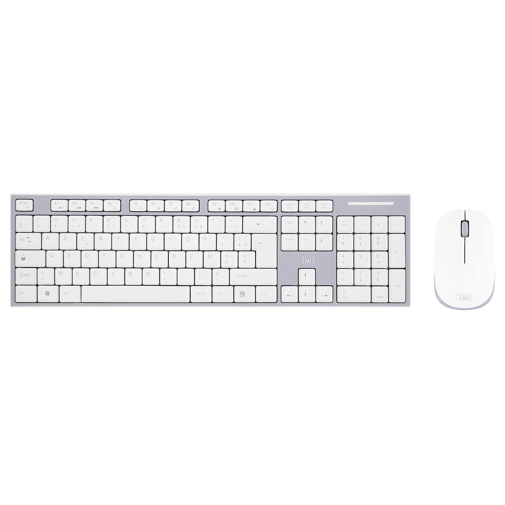 TNB CLASSY Wireless Keyboard/Mouse Combo Azerty High-End Finishes Compact Keyboard With Flat Comfortable And Silent Keys