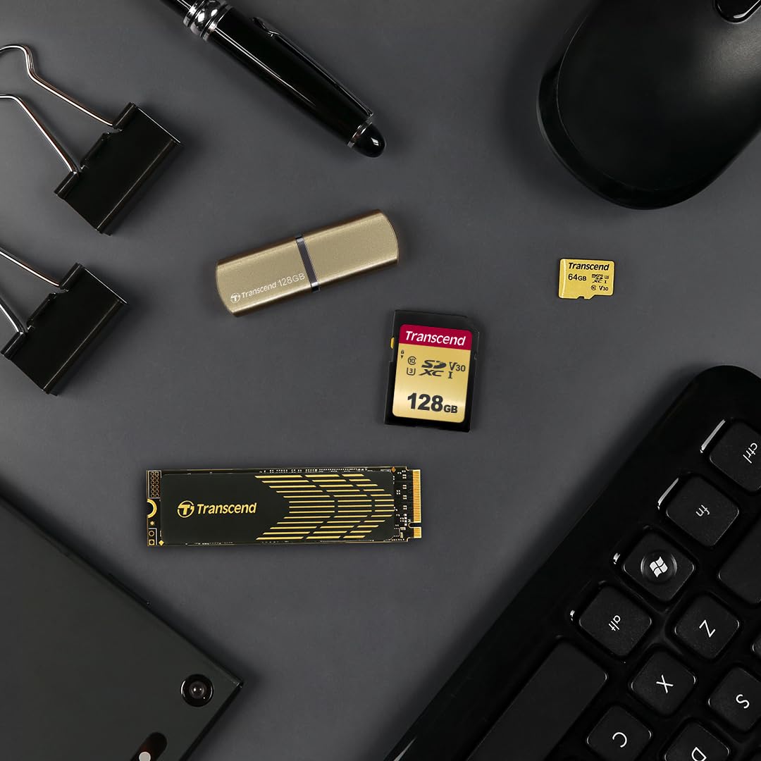 TRANSCEND 128Go UHS-I U3 Carte SD puce MLC pour appareil photo Reflex