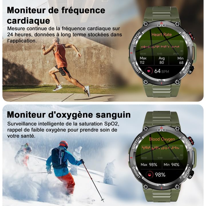 Blackview W50 (Montre Connectée - 1.39'' - Microphone intégré) Vert