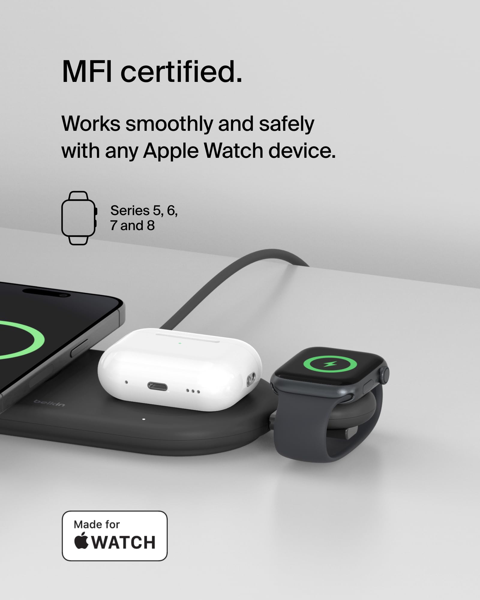 BELKIN BOOST CHARGE Apple Watch Fast Charge Dongle Black