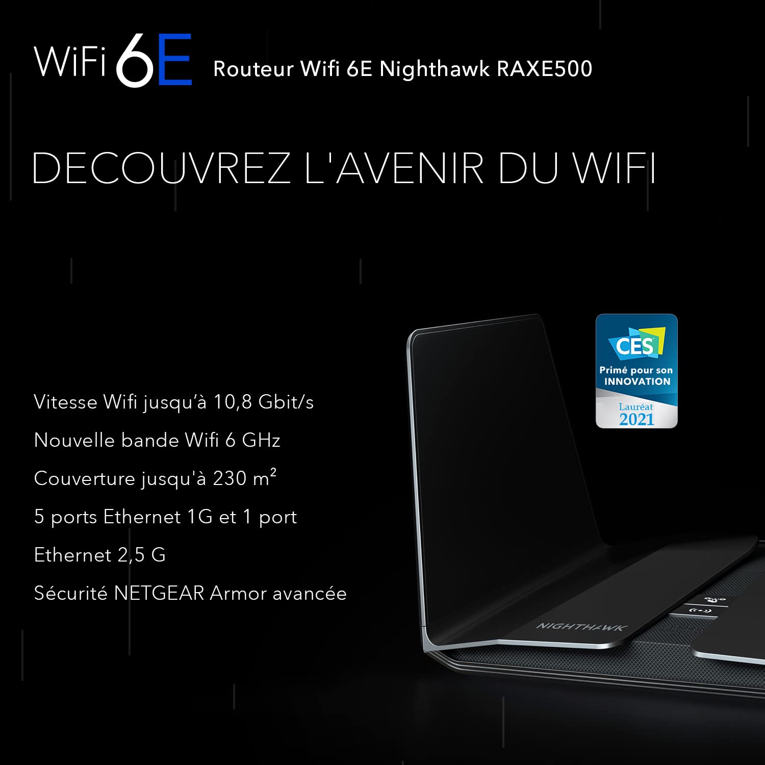 NETGEAR 5PT AXE11000 WIFI 6E TRI-BAND ROUTER