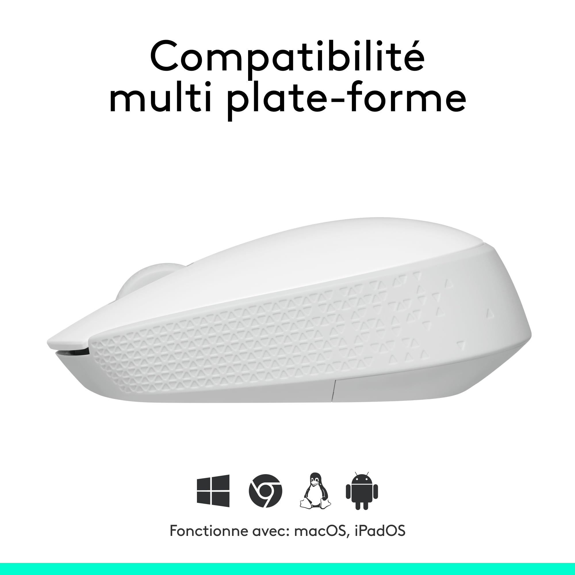 LOGITECH M171 Mouse right and left-handed optical 3 buttons wireless 2.4 GHz USB wireless receiver off-white